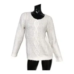 earth music&ecology ラメ糸ケーブルニットトップス セーター