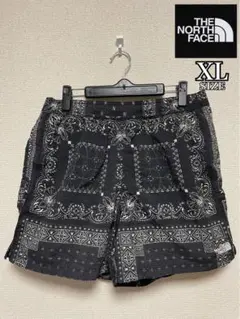 ★THE NORTH FACE★ ペイズリー ハーフパンツ 黒 ナイロンショーツ
