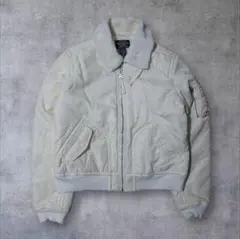 希少✨ ラルフローレン B-15型 フライトジャケット 白 XL Y2K 短丈