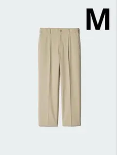 ユニクロ タックワイドパンツ ベージュ M UNIQLO