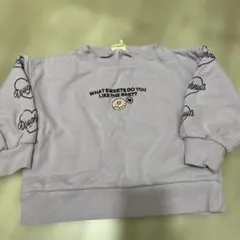 ドーナツプリント ラベンダー裏起毛トレーナー