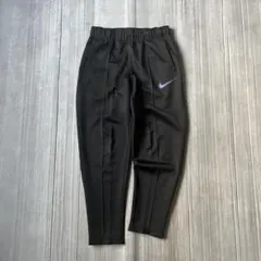 90s NIKE トラックパンツ ジャージ 刺繍ロゴ 銀タグ 日本製 黒 紫 L