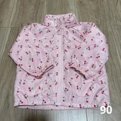 薄手アウター ジャンパー90 さくらんぼ柄