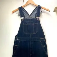 美品 GU ブルー デニム オーバーオール XS コットン100% 男女兼用