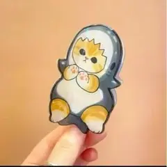新品　mofusand ネコ　大人かわいい 樹脂仕様 ヘアクリップ猫とサメさん