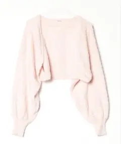 フワフワピンクボリュームカーディガン