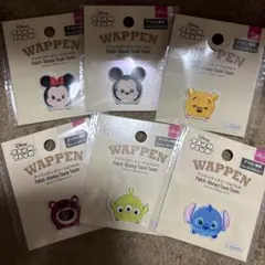 ツムツム　ワッペン　6点セット