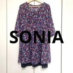 SONIAソニア 花柄ワンピース 40 キャミワンピ付きのサムネイル