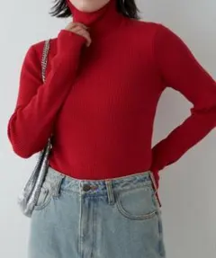 アンチピリング配色ステッチタートル　チャオパニックティピー　レッド