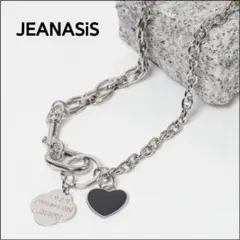 JEANASiS チャームコンビチェーンネックレス 存在感あり ハートモチーフ