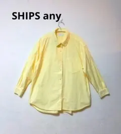 SHIPS any<洗濯機可能>コットン レギュラーカラー 刺繍 シャツ春夏