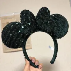 Disneyミニー 耳カチューシャ グリーンスパンコール