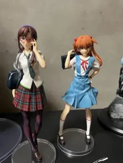 エヴァンゲリオン アスカとマリ制服フィギュアセット