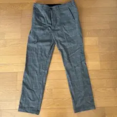 PLUS ONE 起毛チェックイージーパンツ