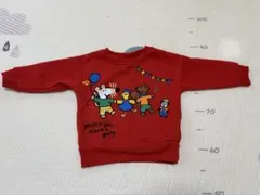 Maisy メイシー ベビー トレーナー 長袖 レッド　80