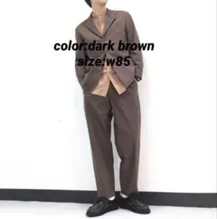 ユニクロ　UNIQLO uリラックスフィットテーパードパンツユー ブラウン　85