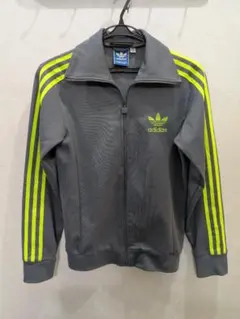 adidas アディダス ジャージ ジャケット グレー/ネオンイエロー