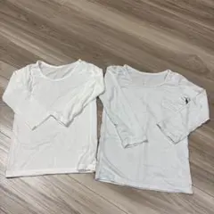 UNIQLO(ユニクロ)ヒートテック長袖シャツ 2枚セット 90 100 白