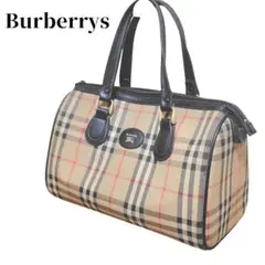 Burberry ボストンバッグ　ノバチェック　キャンバス シャドーホース