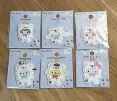 サンリオ パイルワッペン 6点セット クロミ マイメロ ハローキティ 他