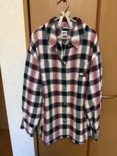 TOMMY JEANS ワッフルチェックオーバーシャツ　S