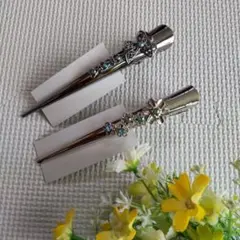 ヘアアクセサリー☆くちばしクリップ☆シルバー☆エレガント☆