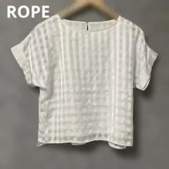 ROPEホワイトチェック柄半袖シャツのサムネイル