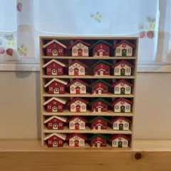 北欧風 ヴィンテージ 木製アドベントカレンダー 24個セット