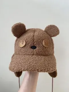 USJ ティム 耳あて付き ボアキャップ くま キッズ （中古美品）