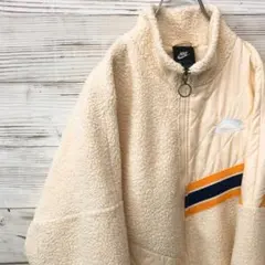 美品 ナイキ ボアジャケット　フリースジャケット クリーム M