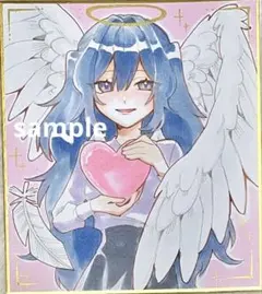 ★*☾様 【ミニ色紙】手描き 天使 女の子 ハート コピック アナログ イラスト