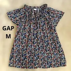 【未使用】GAP ギャップ 花柄 ブラウス Vネック フリル襟 フレア袖 Ｍ