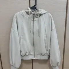 ZARA フード付きクリーム色パーカー 白 ベージュ XS