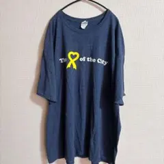 ジャージーズ ロゴ Ｔシャツ クルーネック 半袖 3XL ゆったり 紺 綿
