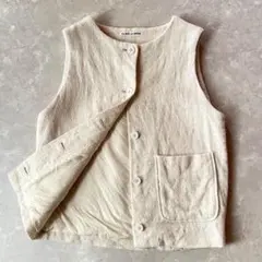 CLOUD of BIRDS⭐︎ベスト Uネック　生成　WOOL LINEN