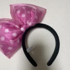 ミニーマウス 水玉模様カチューシャ