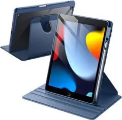JEDirect 回転ケース 10.2インチ ペンシルホルダー付き 360° 紺