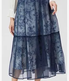 【スナイデル】プリーツシフォンレイヤードスカート