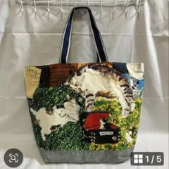 トートバッグ ねこ柄(大きめ)no11