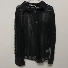 OUR LEGACY COCO SHIRT ブラック 総レース 長袖シャツ