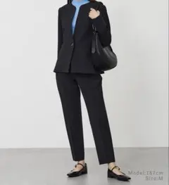 ☆新品　今季　PLST 黒 テーパードパンツL…お直し