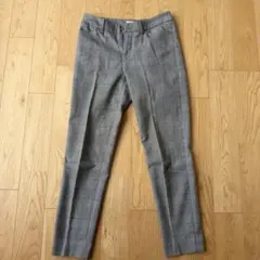 Clear Impression チェック柄スラックス グレー
