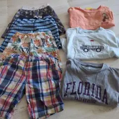 子供服　100cm 110cm Tシャツ　短パン　夏　おさるのジョージ　まとめのサムネイル