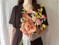 アンティークピンク×テラコッタ♡アーティフィシャルフラワーブーケ