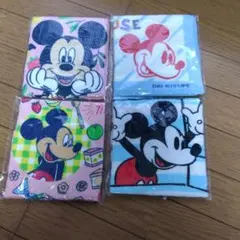 ミッキーマウス・ミニーマウス ハンドタオル4枚セット
