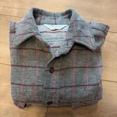 ファイブブラザー ネルシャツ グレー ピンク チェック vintage M