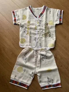 カンフー服、チャイナ服、龍刺繍 チャイナ風 セットアップ 子供服のサムネイル