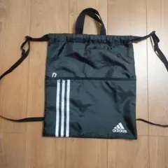 USED★アディダス adidas ナップサック 黒 リュックサック ジム