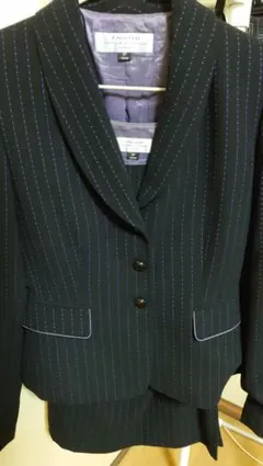 ブラック×パープル　ストライプスーツセット