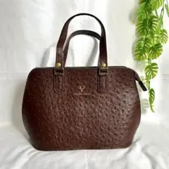 美品✨Valentino Garcia オーストリッチ型押し ハンドバッグ